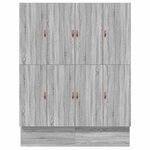 vidaXL Cadre de lit avec rangement Sonoma gris 236 5 x 180 x 31 5 cm