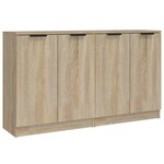 vidaXL Buffets 2 Pièces Chêne sonoma 60x30x70 cm Bois d'ingénierie
