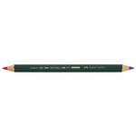 Crayon bicolore CASTELL COLOR 873 Rouge et Bleu FABER-CASTELL