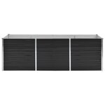 vidaXL Lit surélevé de jardin Anthracite 240x80x77 cm Acier galvanisé