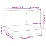 vidaXL Coussins de palette lot de 3 rose tissu Oxford