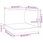 vidaXL Coussins de palette lot de 3 motif de feuilles tissu Oxford