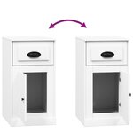 vidaXL Armoire latérale avec tiroir blanc 40x50x75cm bois d'ingénierie