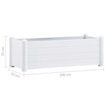 vidaXL Lit surélevé de jardin PP Blanc 100x43x35 cm