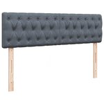 vidaXL Cadre de lit ottoman avec matelas gris foncé 140x200 cm velours
