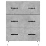 vidaXL Buffet haut Gris béton 69 5x34x180 cm Bois d'ingénierie