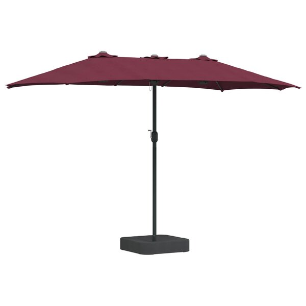 vidaXL Parasol de jardin Bordeaux 385 x 209 x 244 cm Polyester
