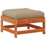 vidaXL Ensemble de salon de jardin 5 Pièces Brun cire Bois de pin massif