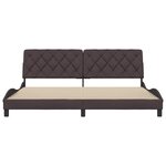 vidaXL Cadre de lit sans matelas marron foncé 200x200 cm tissu