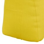 vidaXL Coussin de Dos Jaune clair 80 x 24 x 50 cm tissu