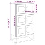 vidaXL Buffet haut blanc 68x39x123 cm acier
