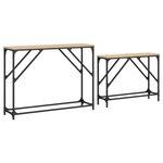 vidaXL Tables console gigognes 2 Pièces chêne sonoma bois d'ingénierie