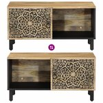 vidaXL Table basse 80x50x40 cm bois de manguier massif