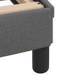 vidaXL Cadre de lit Dover gris foncé 183x213 cm tissu