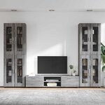 vidaXL Ensemble meuble TV FLORIN Gris Sonoma Bois d'ingénierie