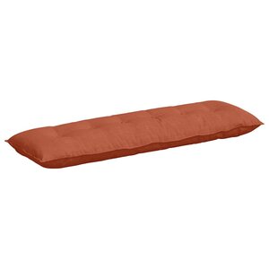 vidaXL Coussin de Dos Rouge orange 160 x 50 cm Tissu en velours côtelé
