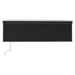 vidaXL Auvent automatique rétractable avec store 4x3 m Anthracite