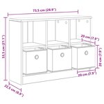 vidaXL Buffet Chêne artisanal 73 5 x 22 5 x 53 5 cm