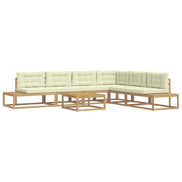 vidaXL Ensemble de canapés d'extérieur Blanc 79 x 79 x 37 cm Polyester