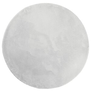 vidaXL Tapis HUARTE à poils courts doux et lavable gris Ø 80 cm