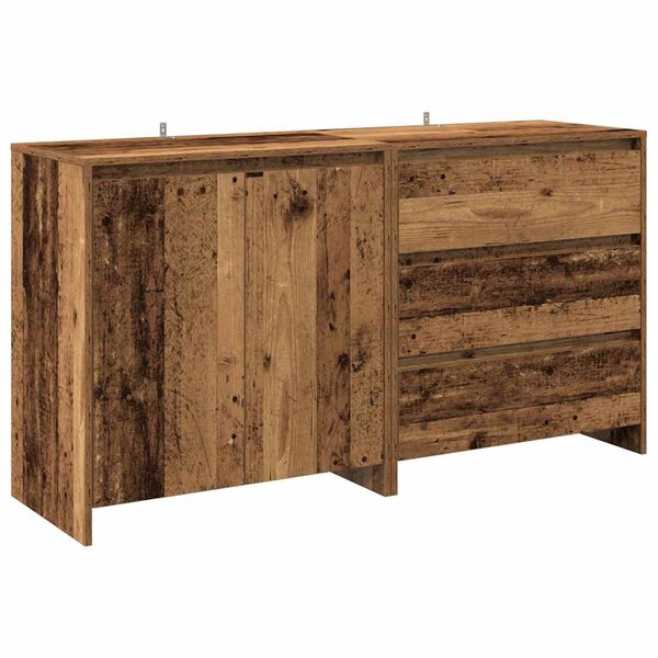 vidaXL Buffet 2 Pièces vieux bois bois d'ingénierie