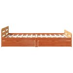 vidaXL Cadre de lit sans matelas cire marron 120x200cm bois pin massif