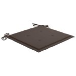 vidaXL Chaises de jardin lot de 2 et coussins taupe Bois teck massif