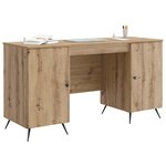 vidaXL Bureau Chêne artisanal 142 5 x 50 x 75 cm Bois d'ingénierie