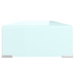 vidaXL Meuble TV/Support pour moniteur 80x30x13 cm verre vert