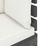 vidaXL Salon palette de jardin 5 Pièces avec coussins Bois de pin massif
