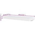 vidaXL Étagères murales 4 Pièces Blanc 60 cm