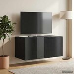 vidaXL Meuble TV mural Noir 59 5 x 41 x 30 cm Bois d'ingénierie