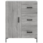 vidaXL Buffet haut Sonoma gris 69 5x34x180 cm Bois d'ingénierie