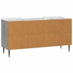 vidaXL Meuble TV Gris béton 102 x 34 5 x 52 cm Bois d'ingénierie