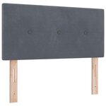 vidaXL Tête de lit Gris foncé 80 cm Velours