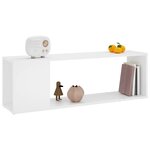 vidaXL Meuble TV Blanc 100x24x32 cm Bois d'ingénierie