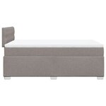vidaXL Sommier à lattes de lit avec matelas Taupe 120x200 cm Tissu