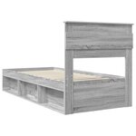 vidaXL Cadre de lit Gris Sonoma 100 x 200 cm Pin massif