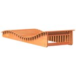 vidaXL Chaise longue cire marron 205x70x31 5 cm bois massif de pin