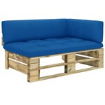 vidaXL Canapé d'angle palette de jardin vert bois de pin imprégné