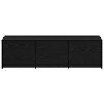 vidaXL Meuble TV avec LEDs Chêne Noir 140x34x40 cm Bois d'ingénierie