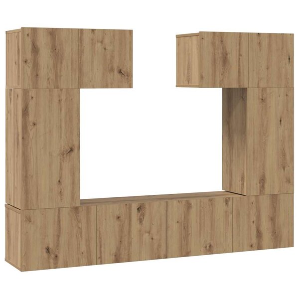 vidaXL Ensemble meuble TV 6 Pièces chêne artisanal 80 x 30 x 30 cm