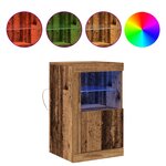 Buffet vidaXL avec éclairage LED en bois ancien 41x37x67 cm