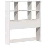 vidaXL Lit bibliothèque sans matelas blanc 90x200cm bois de pin massif