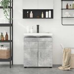 vidaXL Armoire de lavabo de salle de bain avec porte TULUM Gris béton