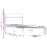 vidaXL Cadre de lit sans matelas 100x190 cm chêne sonoma