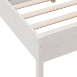 vidaXL Cadre de lit sans matelas blanc 135x190 cm bois de pin massif