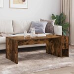 vidaXL Table basse Chêne fumé 101 5 x 50 x 37 cm Bois d'ingénierie