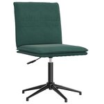 vidaXL Chaise de salle à manger Vert foncé Velours