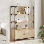 vidaXL Bibliothèque à 3 niveaux chêne sonoma 70x30x109 5 cm